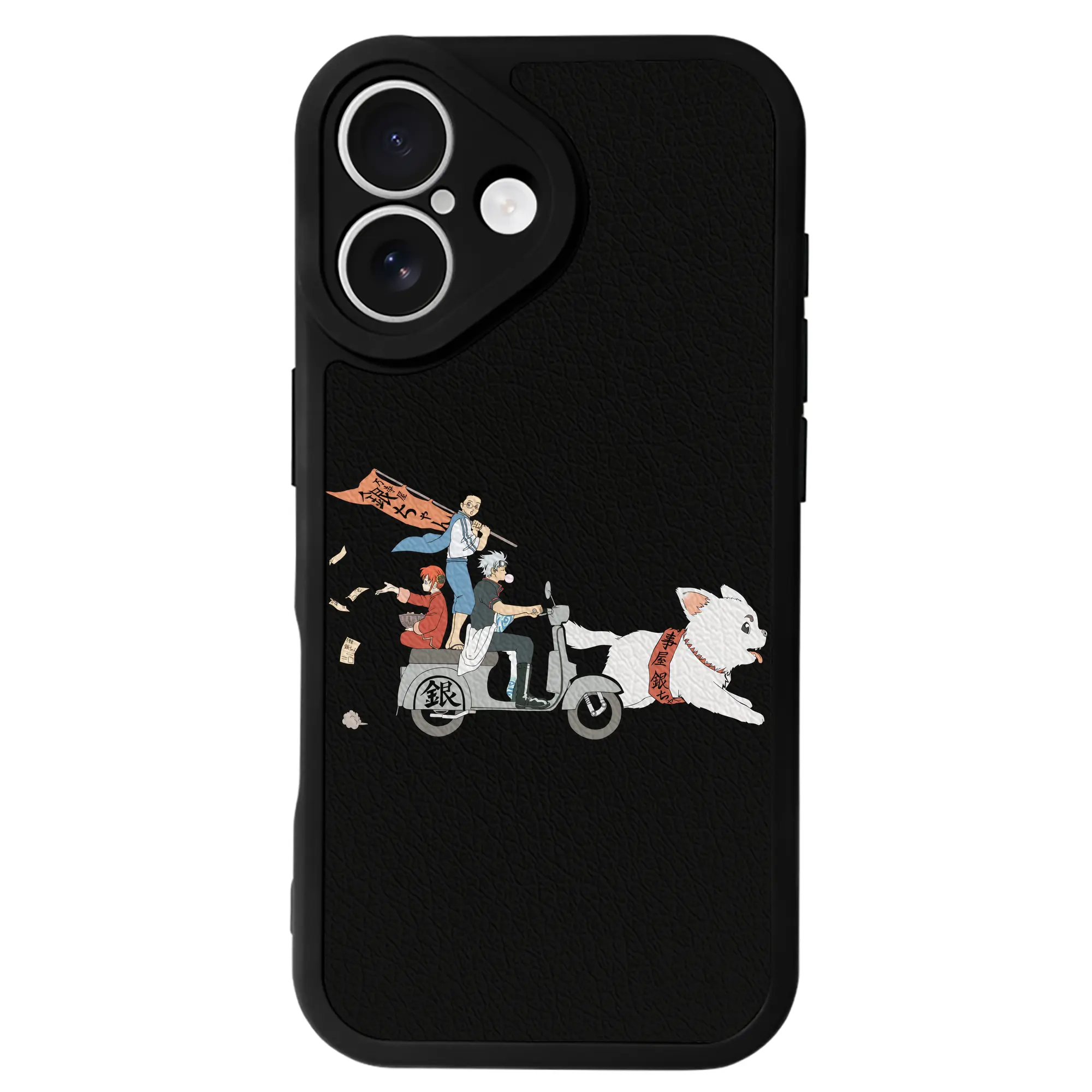 銀魂 グッズ 坂田 銀時 - IPhone 16シリーズ対応 ・ シリコンスマホケース ・ レザー調 ・ 高精度フィット ・ 耐衝撃 ・ ワイヤレス充電対応 ・ 精密カット